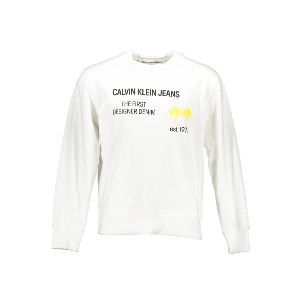 Calvin Klein White Organic Cotton Men Sweater