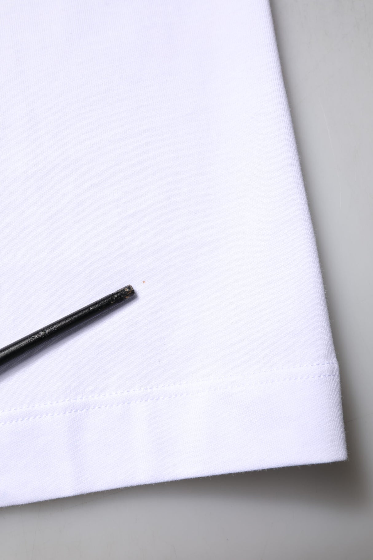 Dolce & Gabbana White Cotton DG Embroidery Crew Neck T-shirt