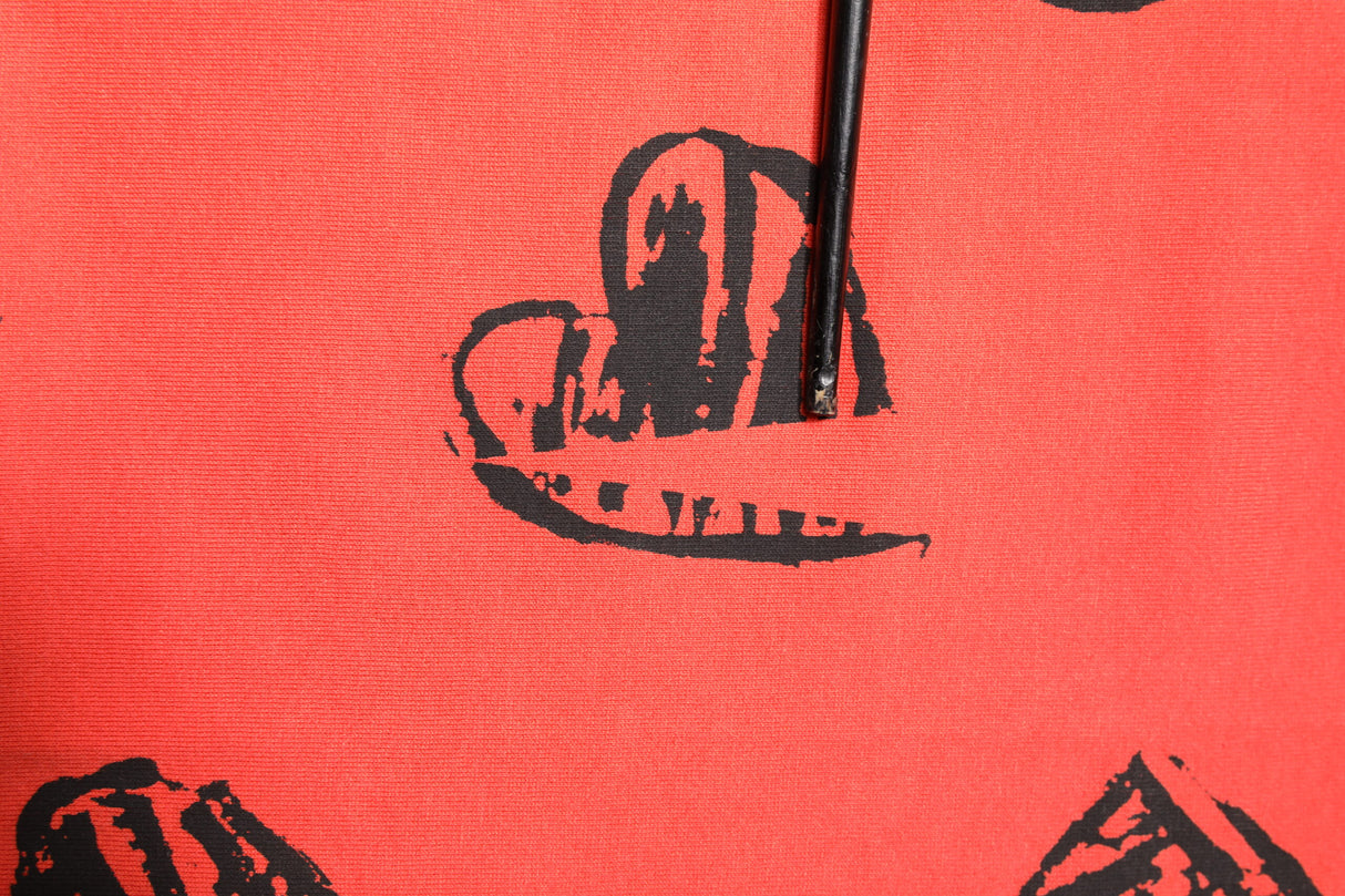 Dolce & Gabbana Red Cotton Short Sleeve DG Heart Logo T-shirt