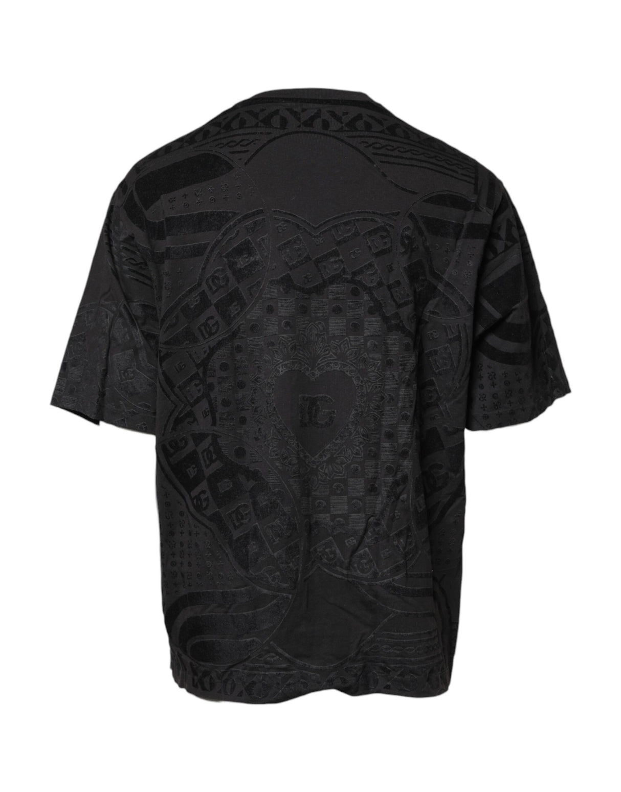 Dolce & Gabbana Black Cotton Bandana Logo Crew Neck T-shirt