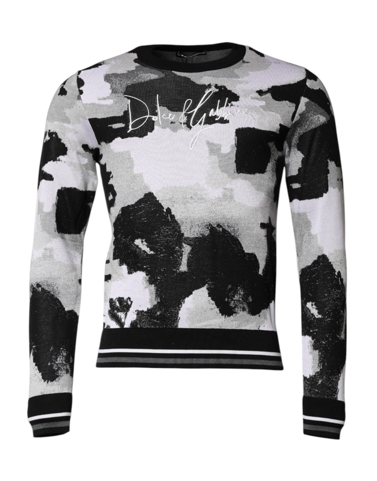 Dolce & Gabbana Multicolor Logo Crew Neck Pullover Sweater