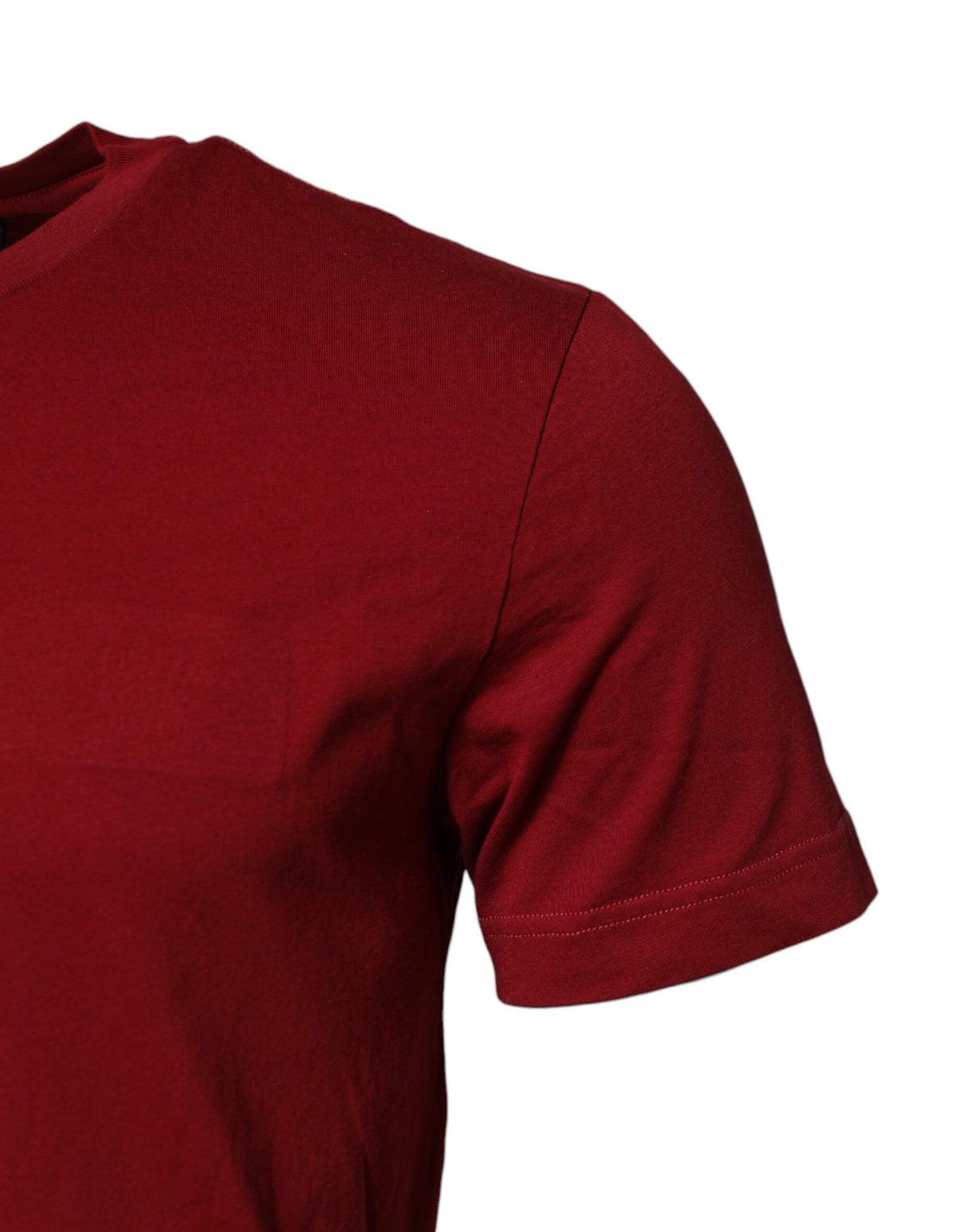 Dolce & Gabbana Red Cotton Short Sleeves Crew Neck T-shirt