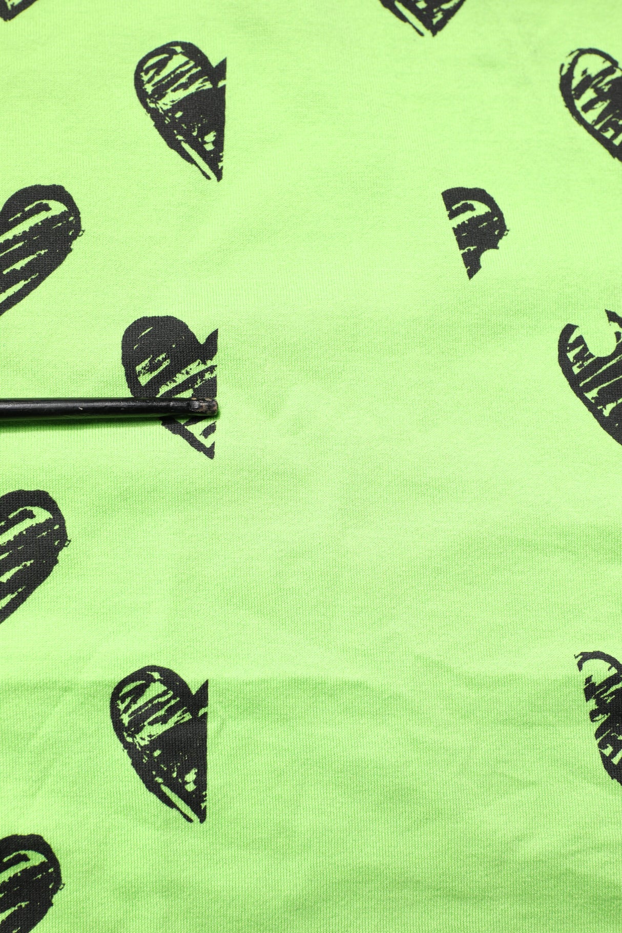 Dolce & Gabbana Green Heart Print Cotton Crew Neck T-shirt