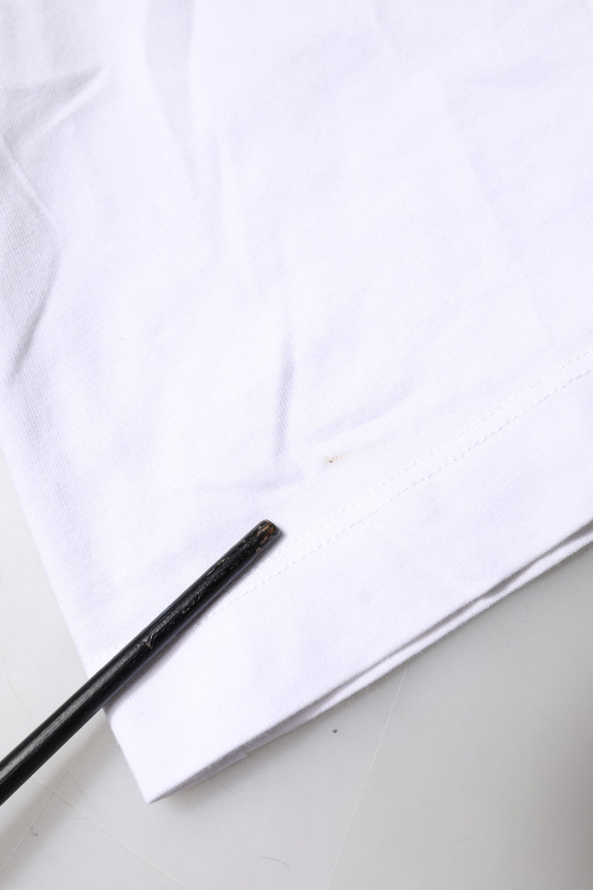 Dolce & Gabbana White Cotton Logo Patch Crew Neck T-shirt