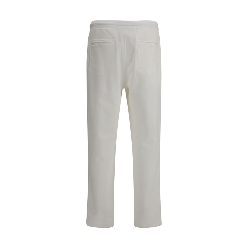 Brunello Cucinelli White Cotton Joggers (Workout Pants)