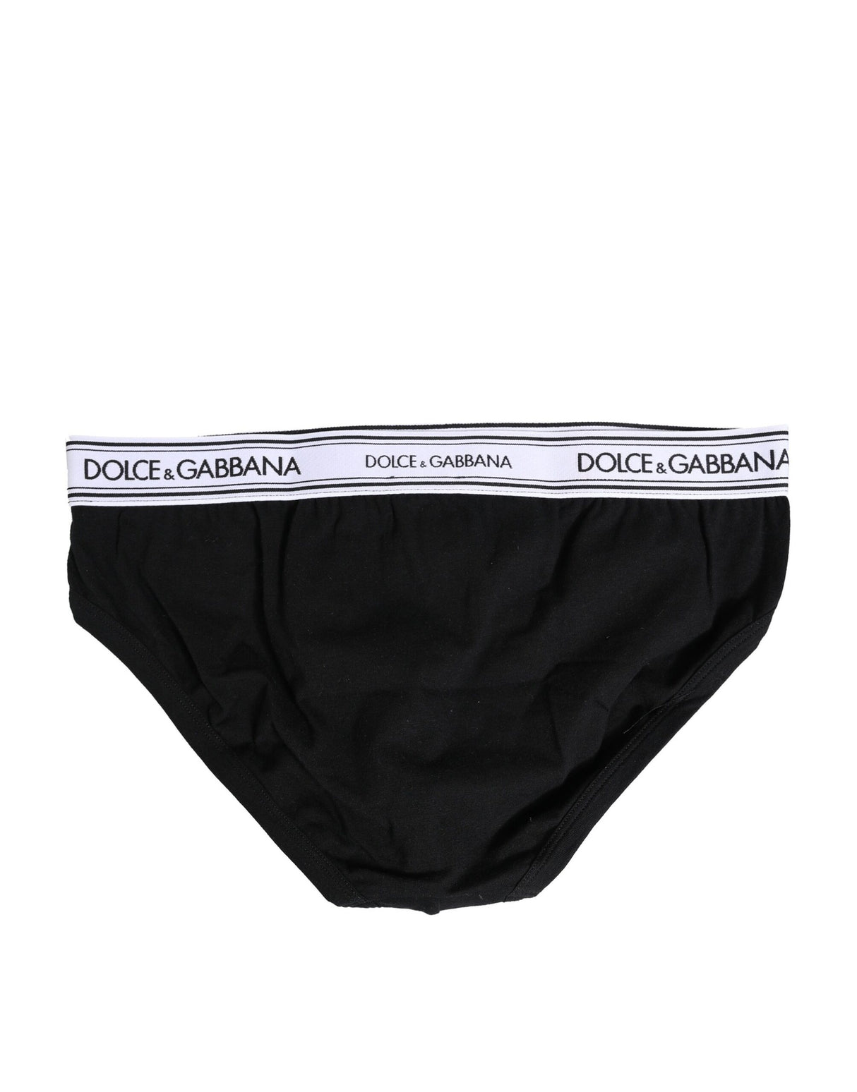 Dolce & Gabbana Black Cotton Stretch Regular Brief Underwear