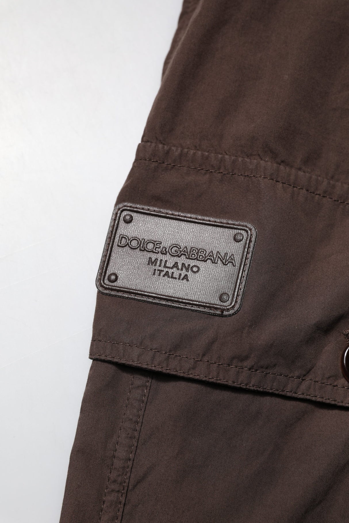 Dolce & Gabbana Brown Cotton Cargo Jogger Men Pants