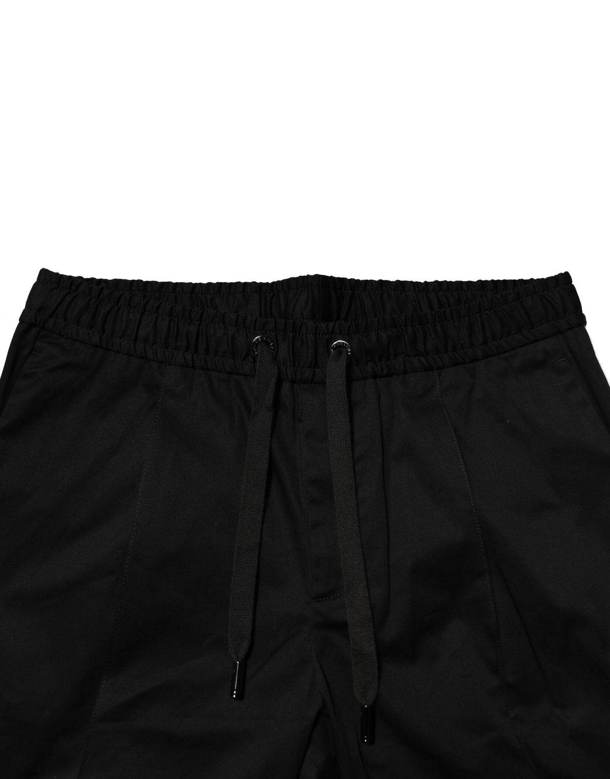 Dolce & Gabbana Black Cotton Mid Waist Jogger Pants
