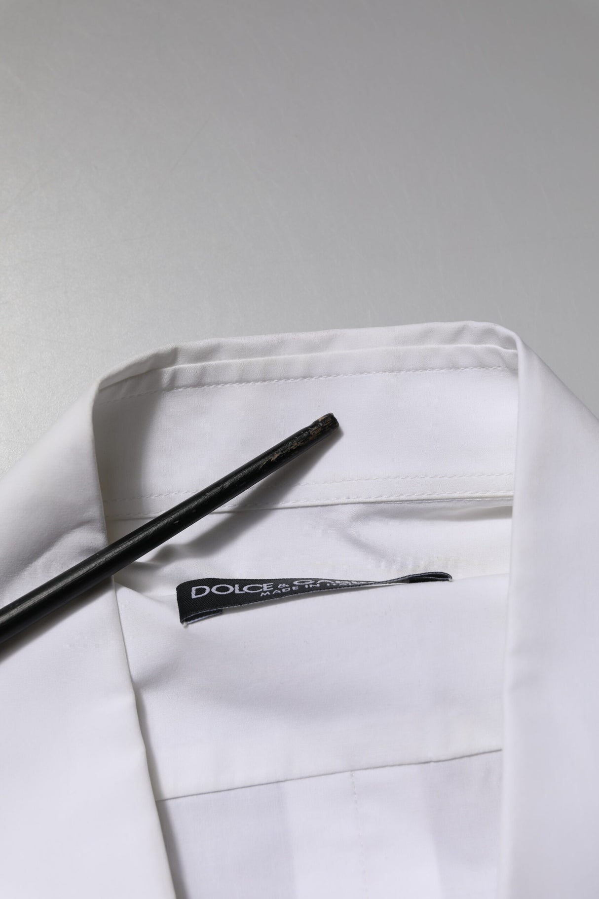 Dolce & Gabbana White Cotton Long Sleeves Dress Formal Shirt