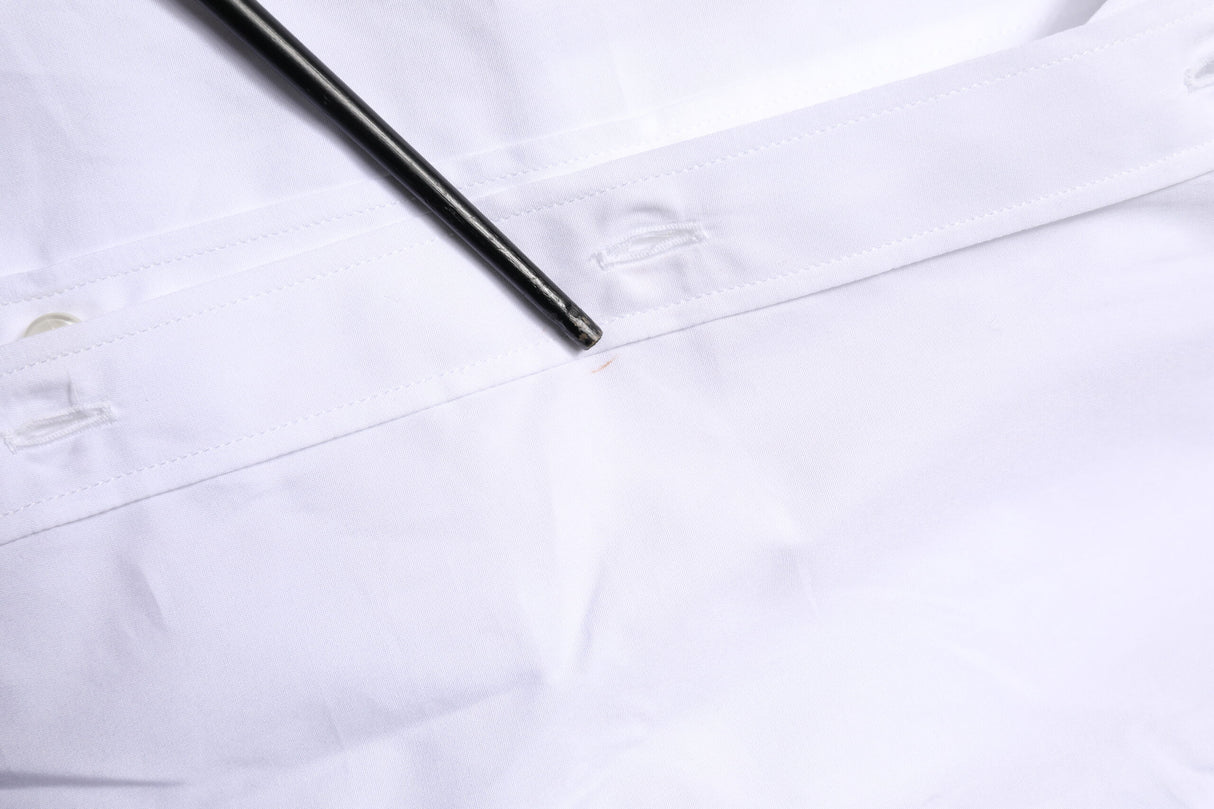 Dolce & Gabbana White Cotton GOLD Long Sleeves Formal Shirt