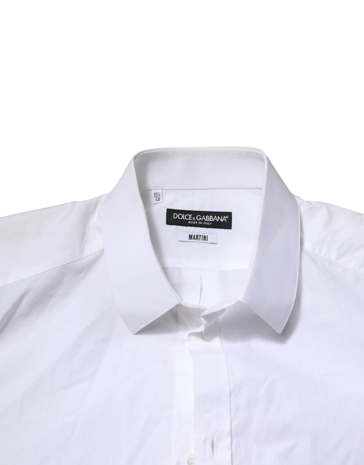 Dolce & Gabbana White Cotton MARTINI Long Sleeve Formal Shirt