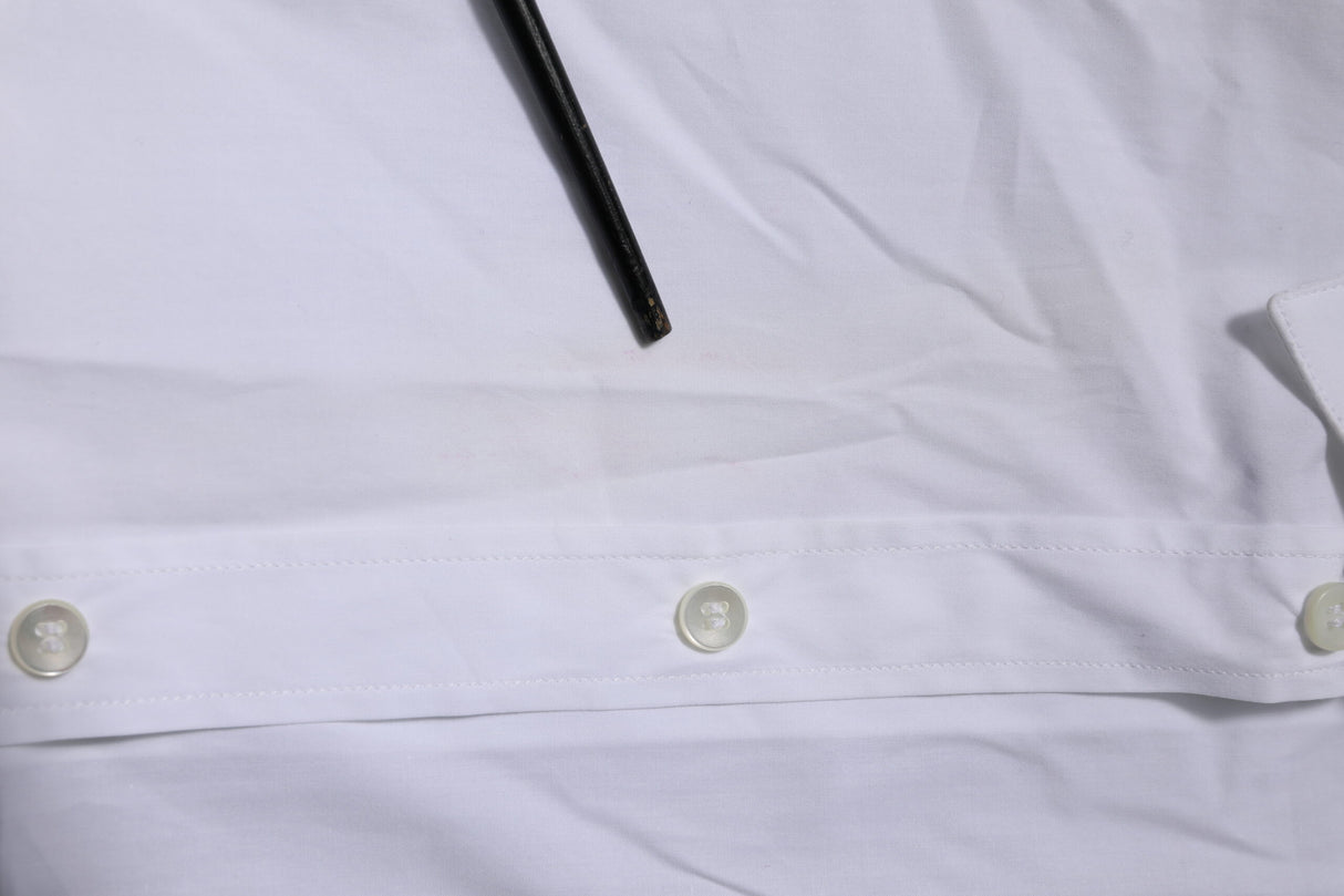 Dolce & Gabbana White Cotton GOLD Long Sleeves Formal Shirt