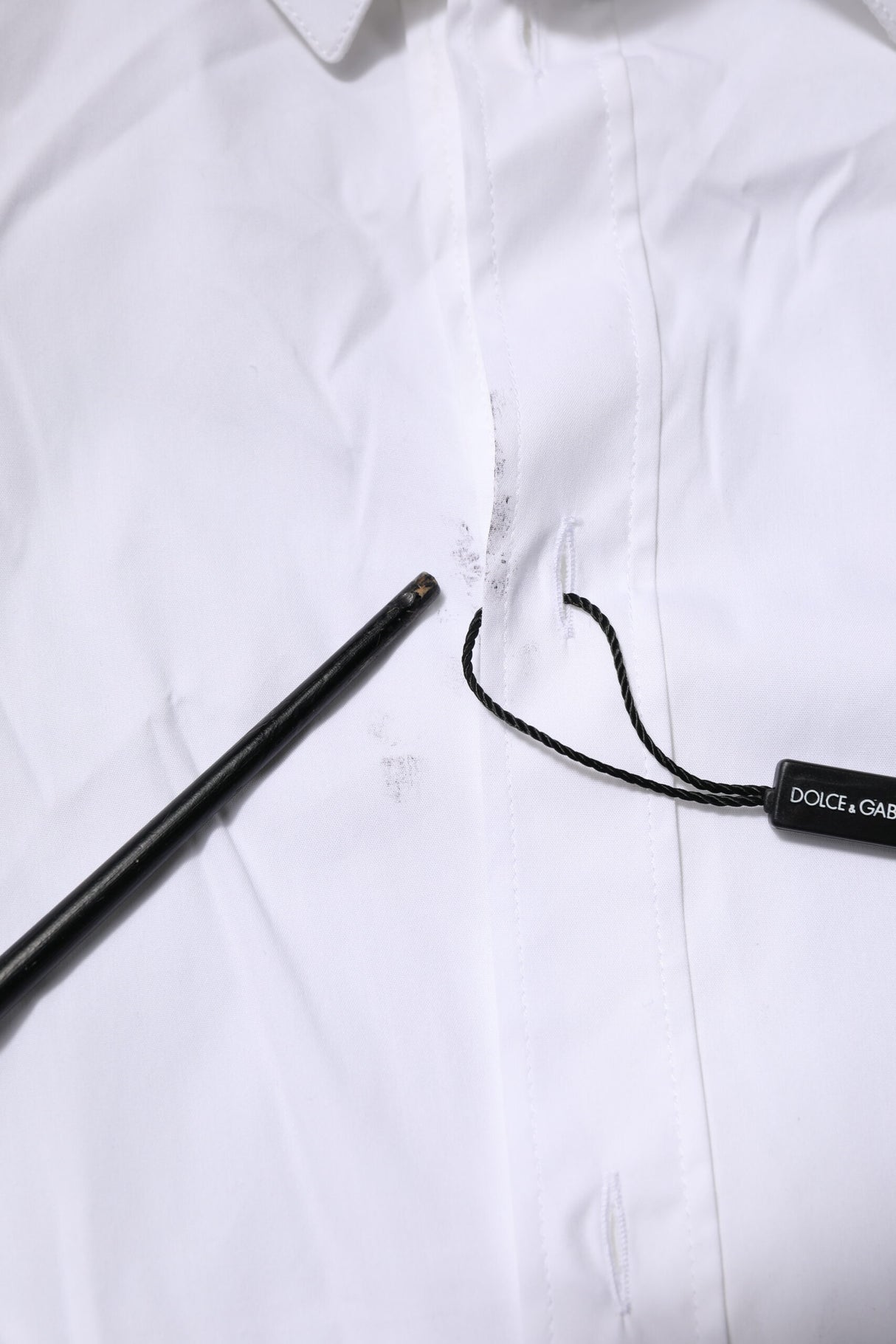 Dolce & Gabbana White Cotton GOLD Long Sleeves Formal Shirt