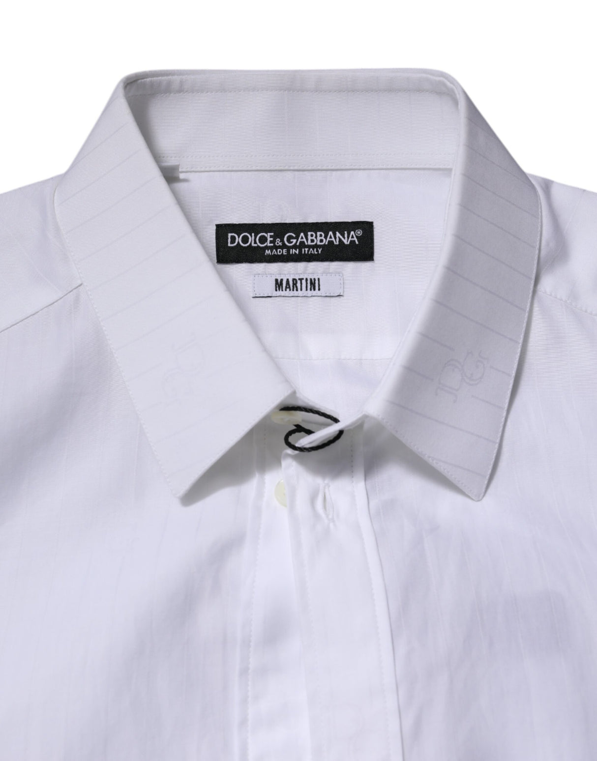 Dolce & Gabbana White Cotton MARTINI Long Sleeve Formal Shirt