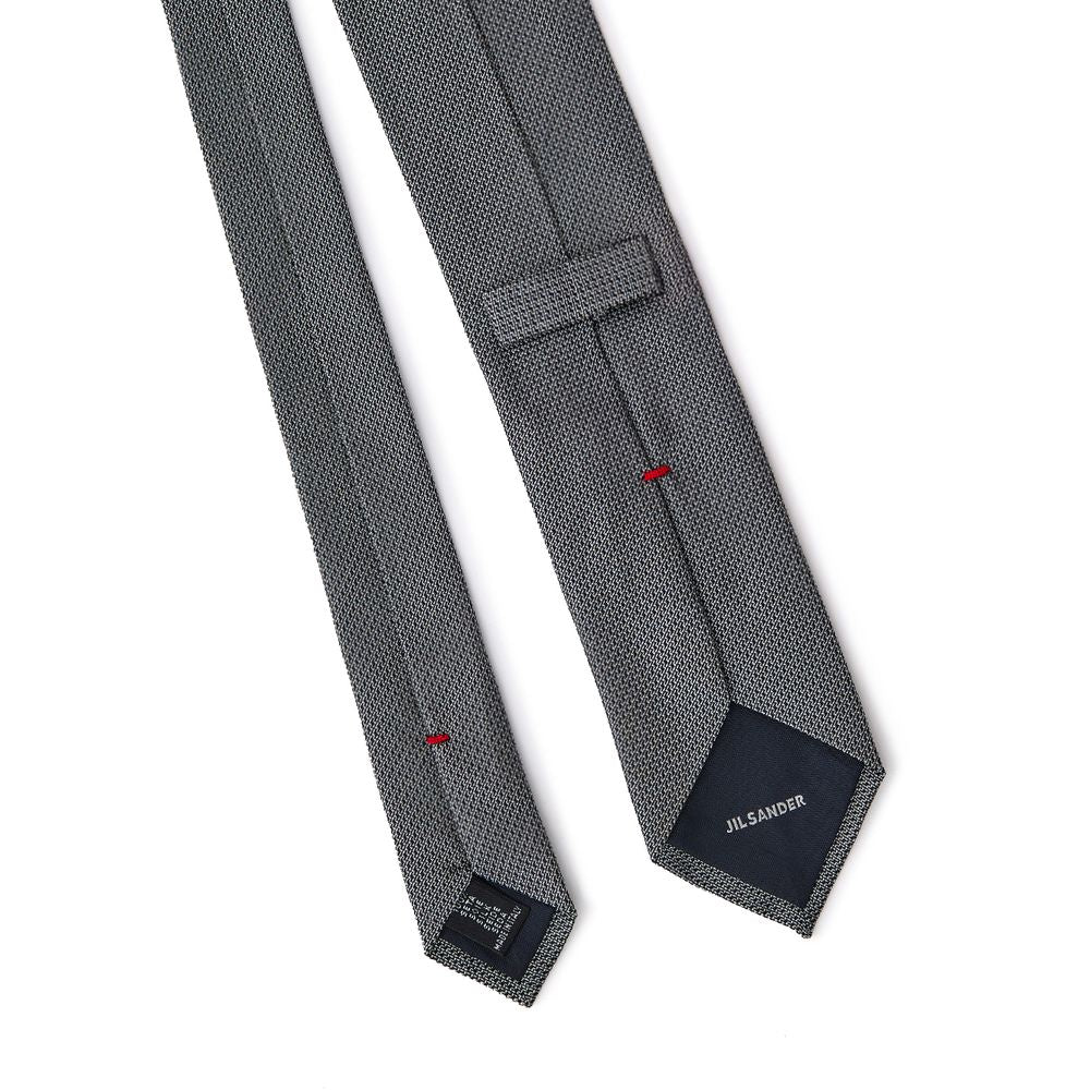 Jil Sander Gray Silk Tie