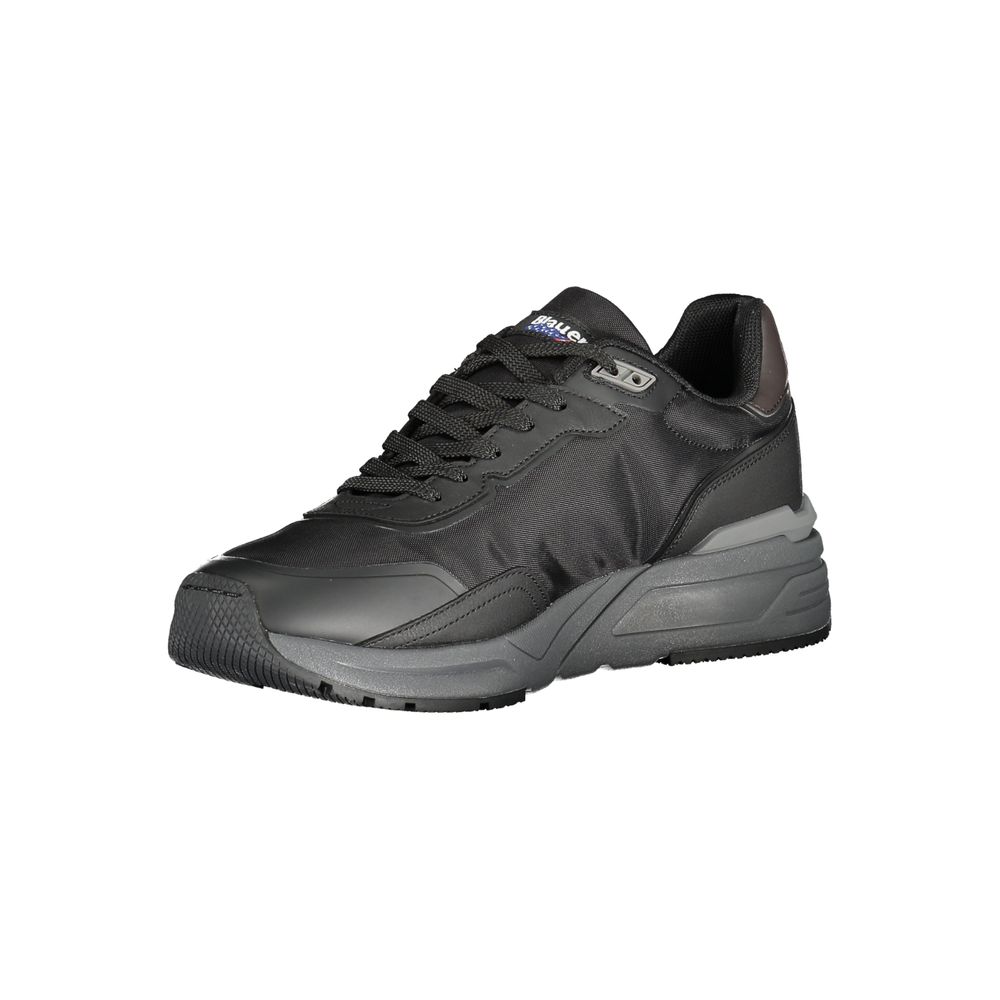 Blauer Black Polyurethane Men Sneaker