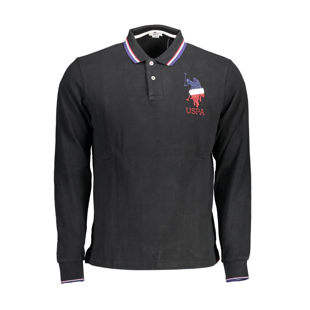 U.S. POLO ASSN. Black Cotton Men's Polo Shirt