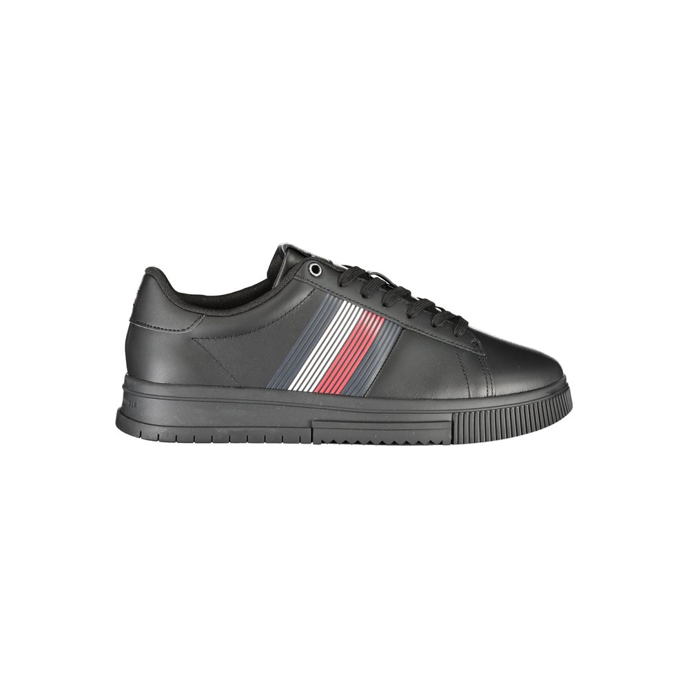Tommy Hilfiger Black Polyurethane Men Sneaker