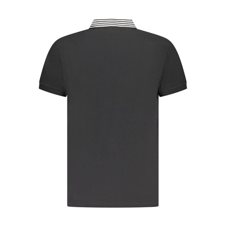 Cavalli Class Black Cotton Men Polo Shirt