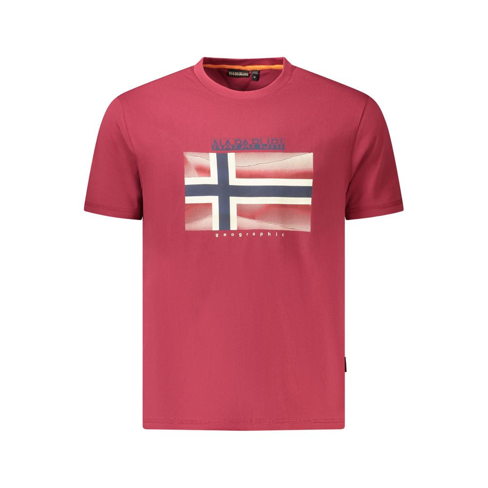 Napapijri Red Cotton Men T-Shirt