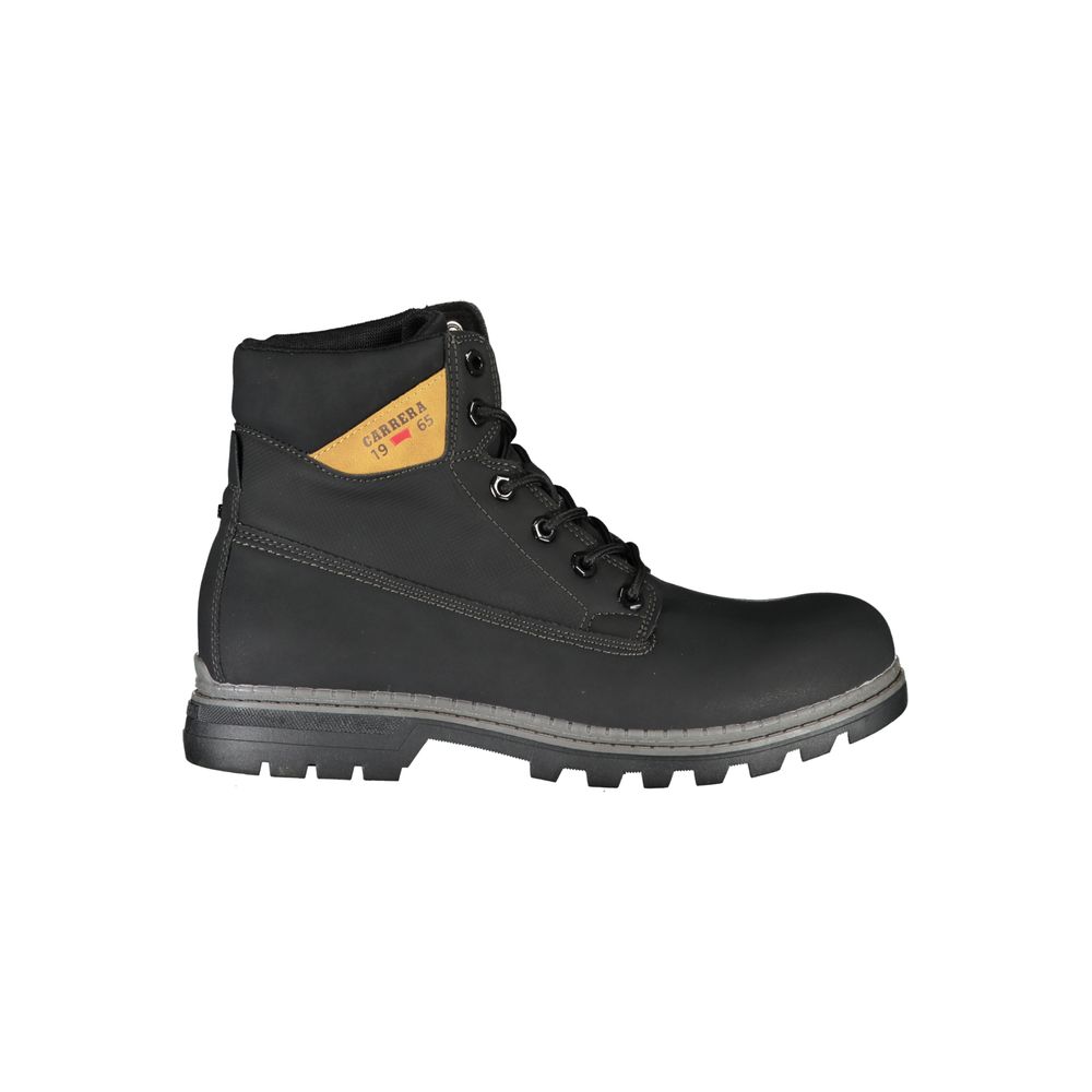 Carrera Black Polyurethane Men Ankle Boot