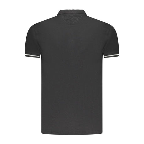 Cavalli Class Black Cotton Men Polo Shirt