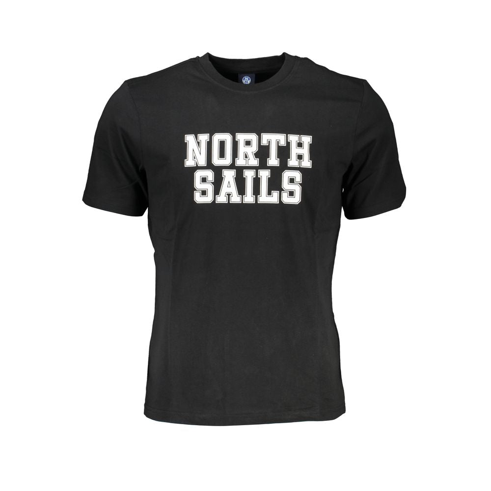 North Sails Black Cotton Men's T-Shirt