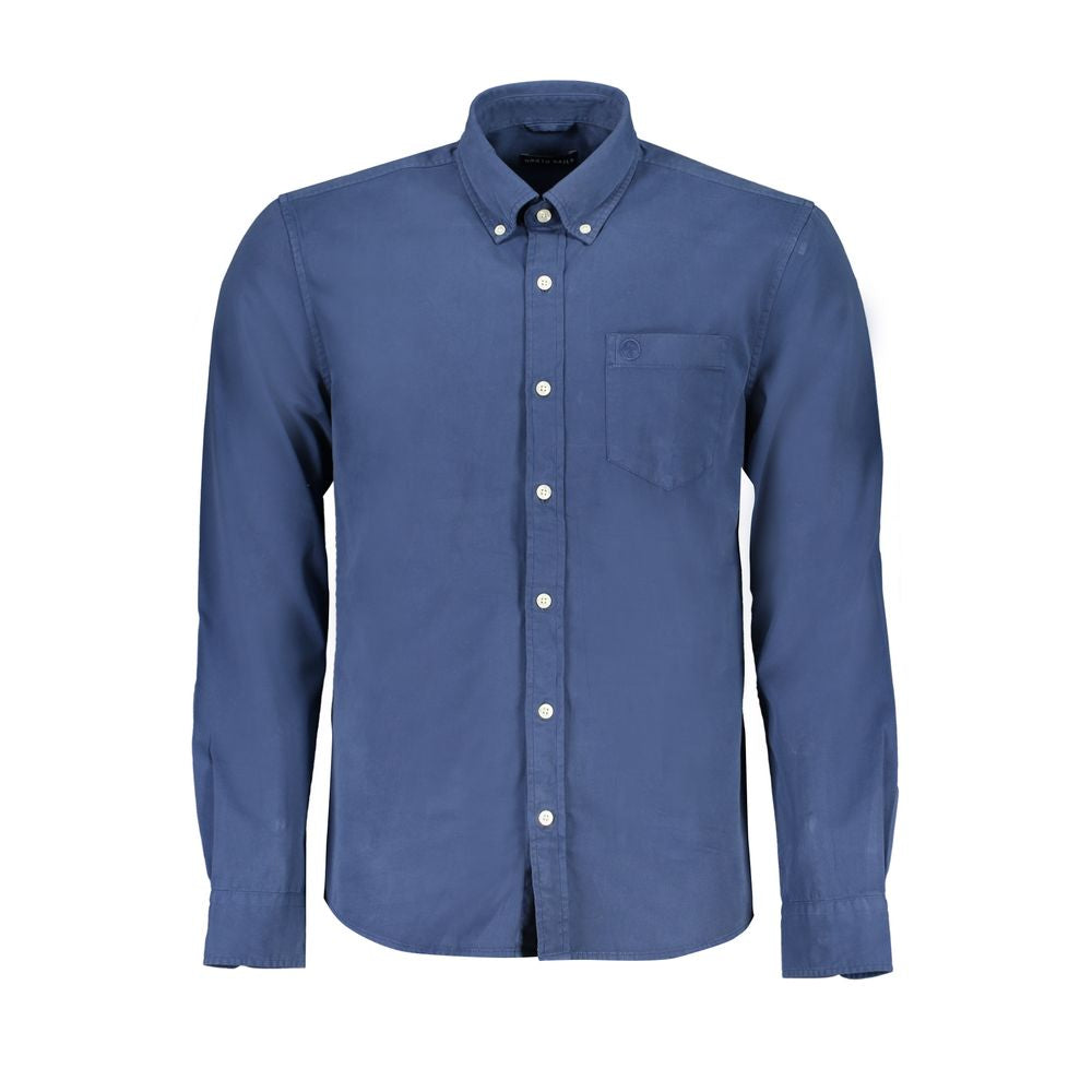 North Sails Blue Organic Cotton Men Shirt