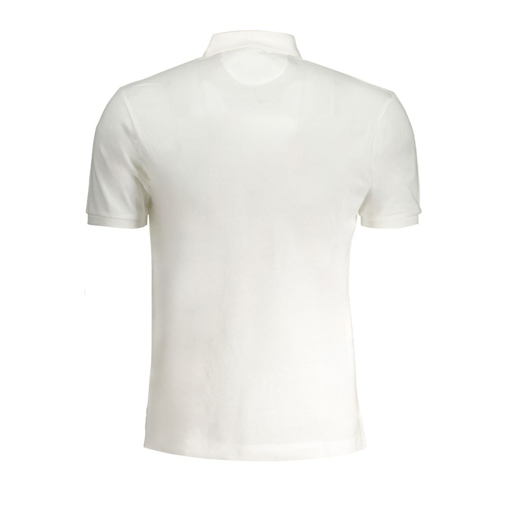 La Martina White Cotton Men Polo Shirt