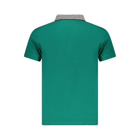 Cavalli Class Green Cotton Men Polo Shirt