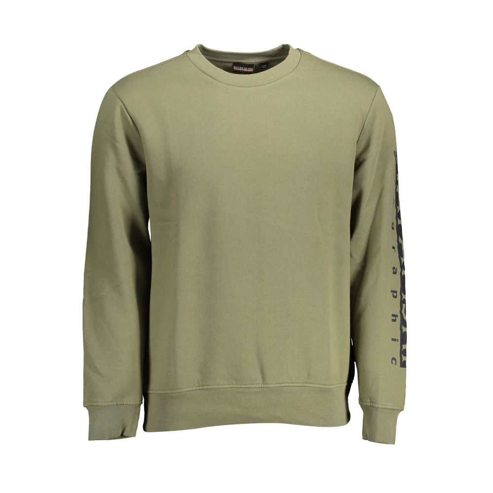 Napapijri Verde Cotton Men Sweatshirt