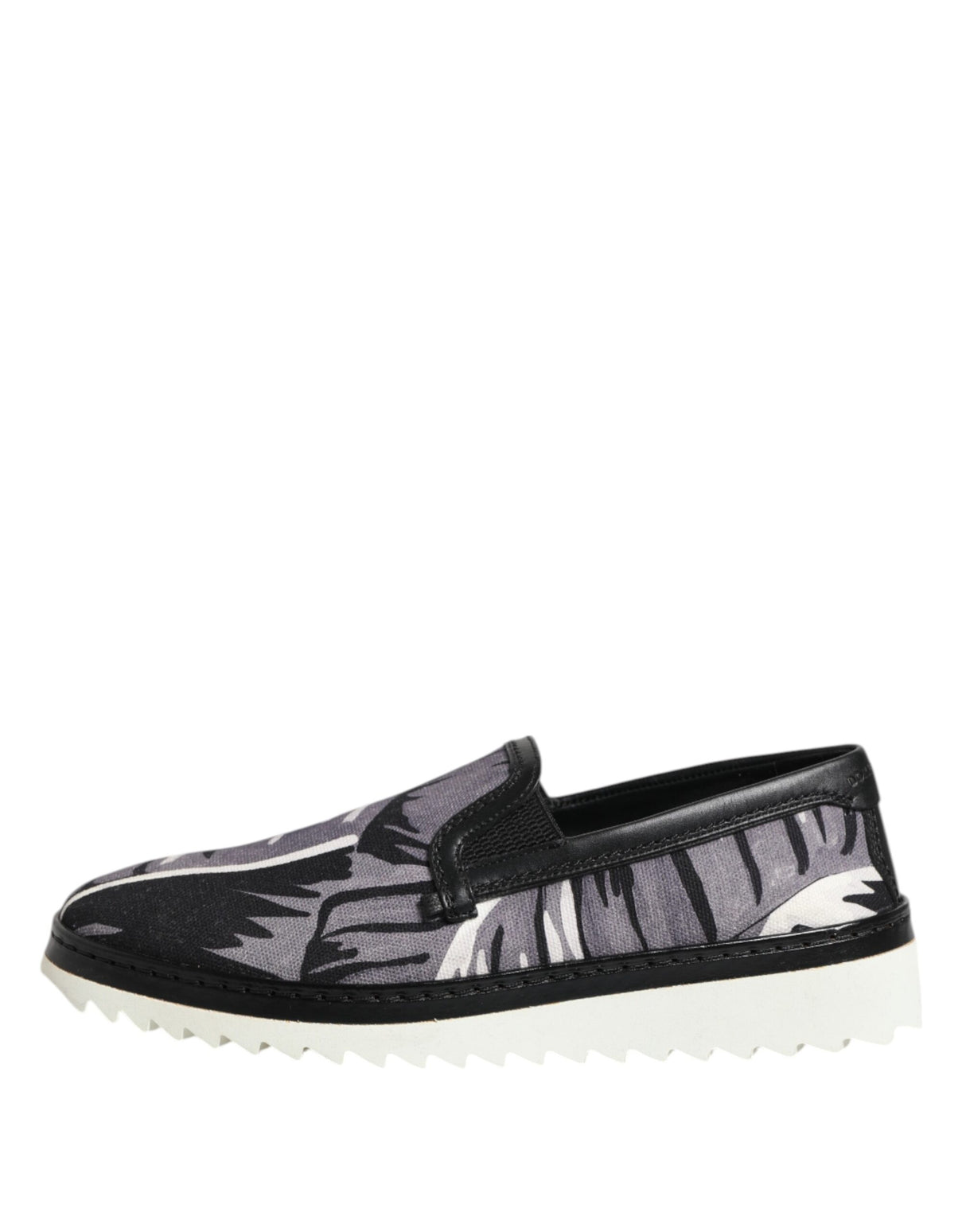 Dolce & Gabbana Black Tropical Slip On Men Sneakers Shoes