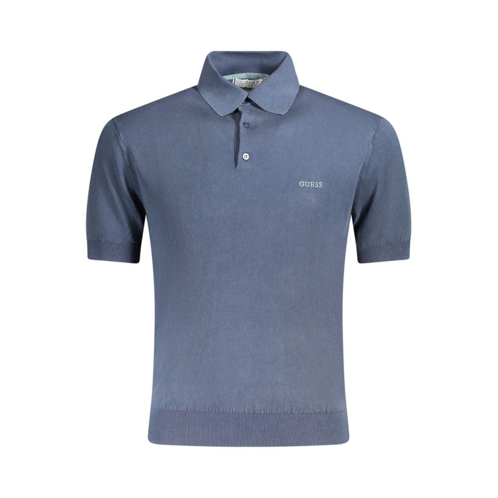 Guess Jeans Blu Cotton Men's Polo Shirt