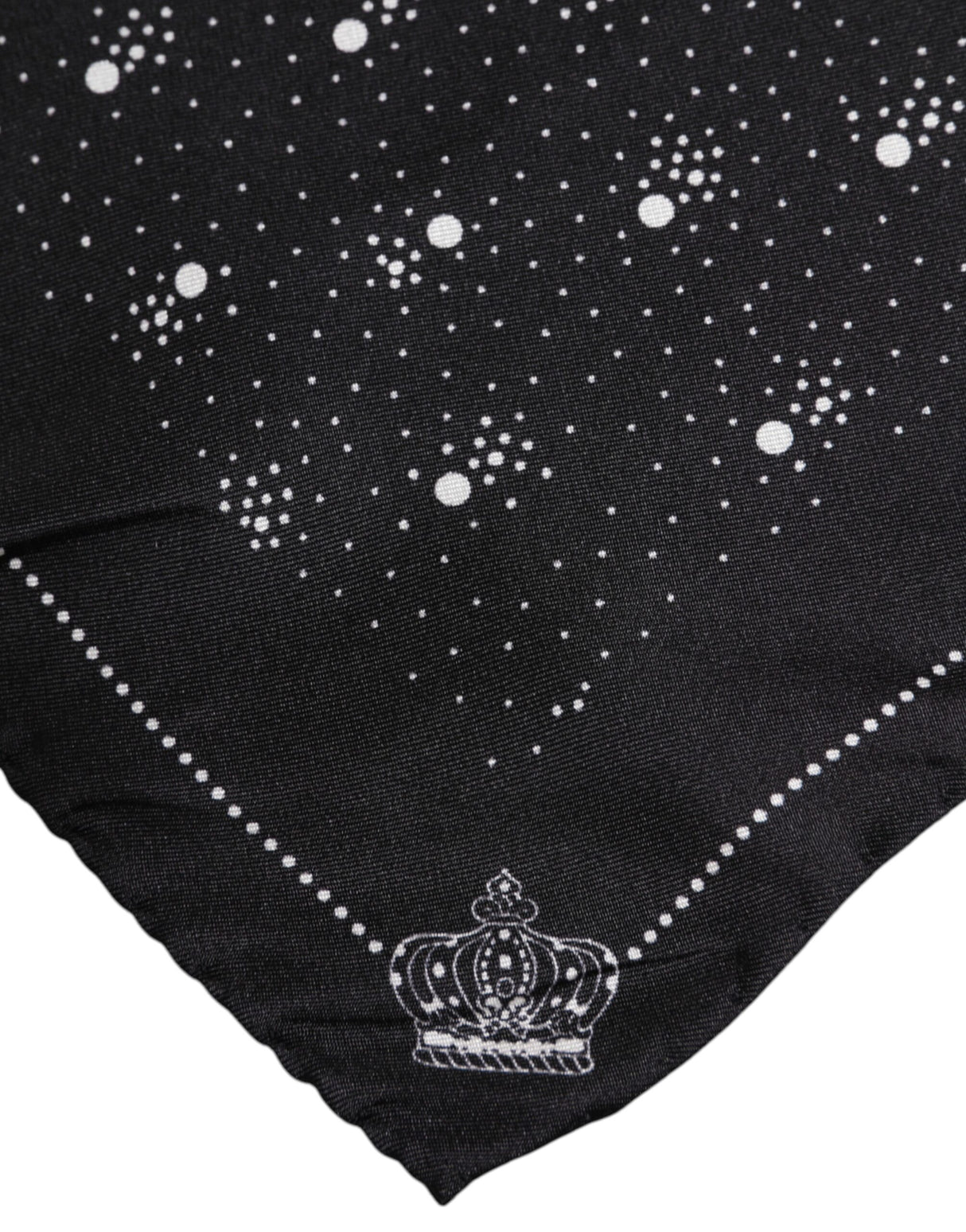 Dolce & Gabbana Black White Printed Square Men Foulard Scarf