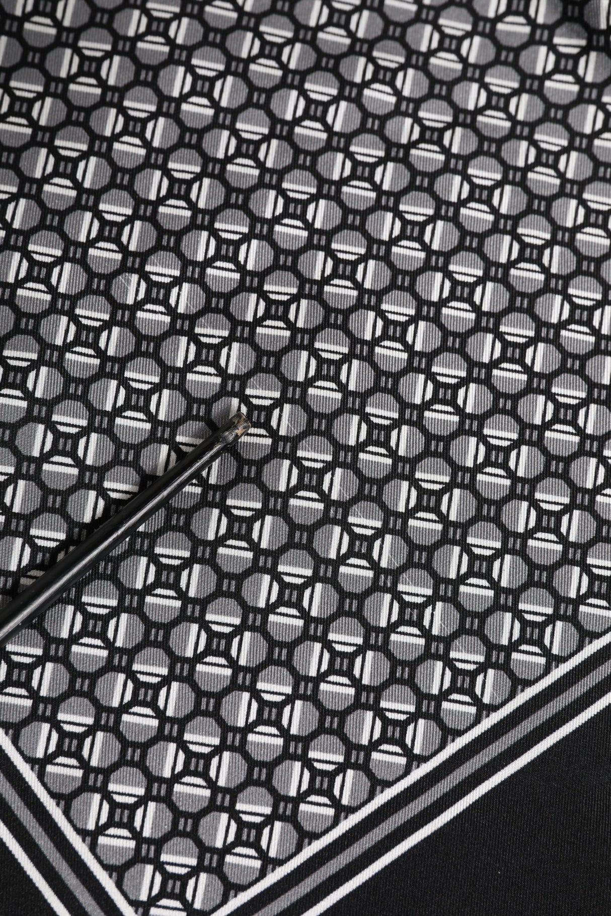 Dolce & Gabbana Black White Patterned Square Foulard Scarf