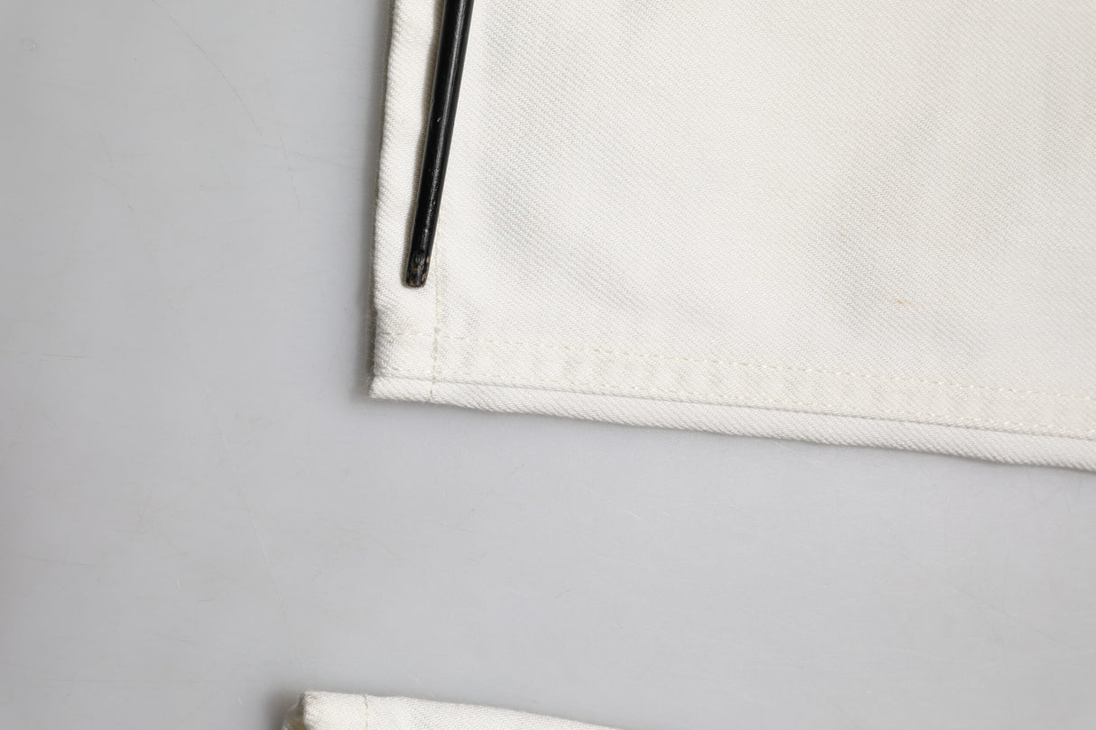 Dolce & Gabbana White Cotton Skinny Men Denim Jeans