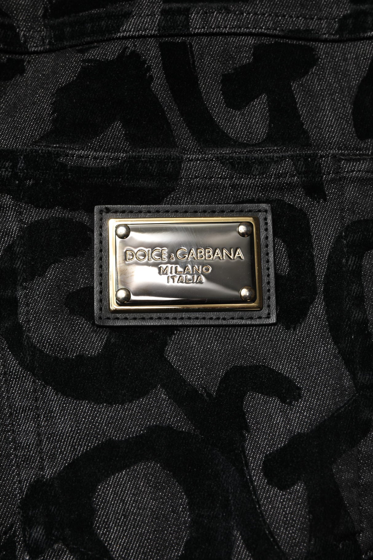 Dolce & Gabbana Gray Cotton DG Logo Straight Men Denim Jeans