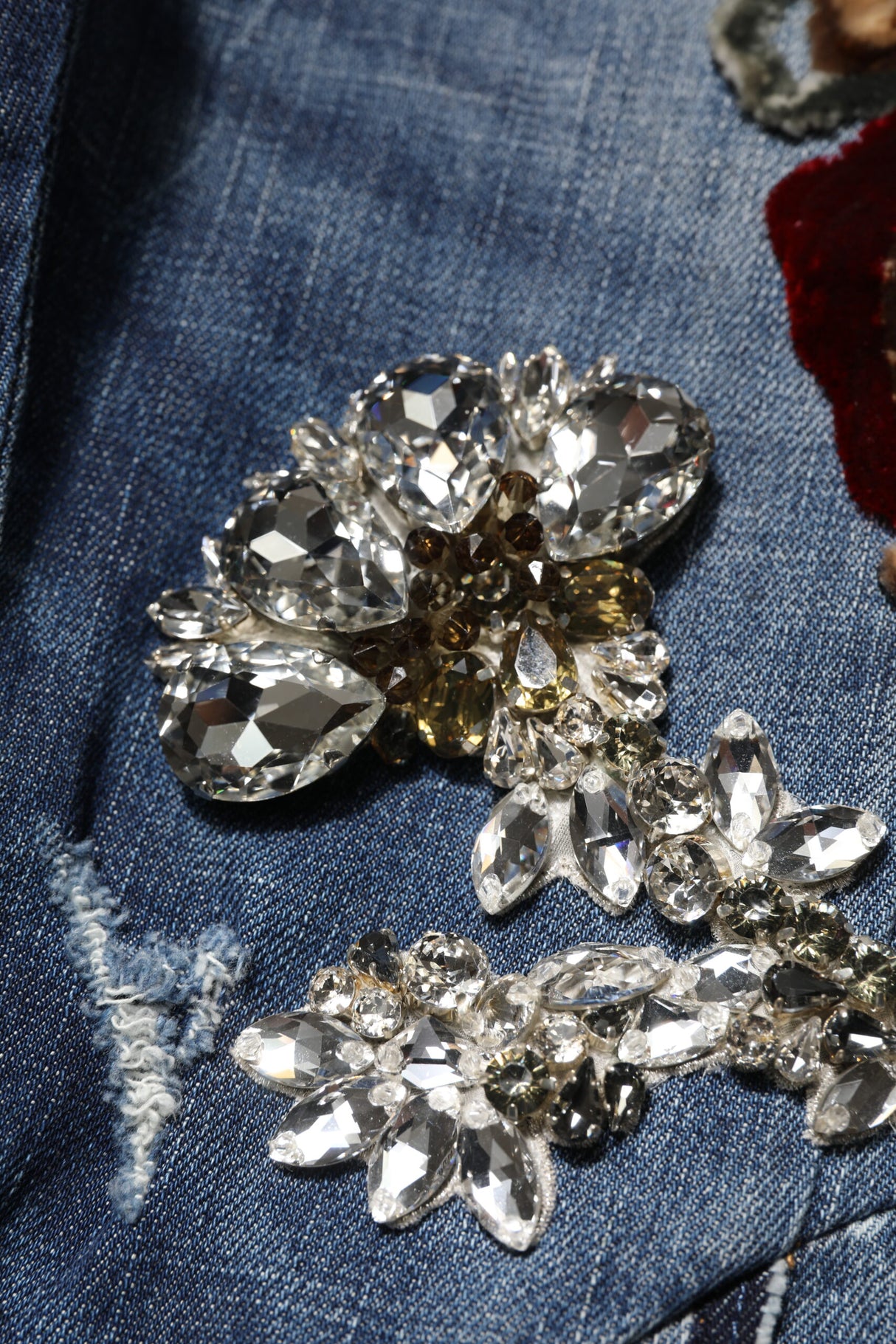 Dolce & Gabbana Blue Cotton Rhinestone Embellish Denim Jeans