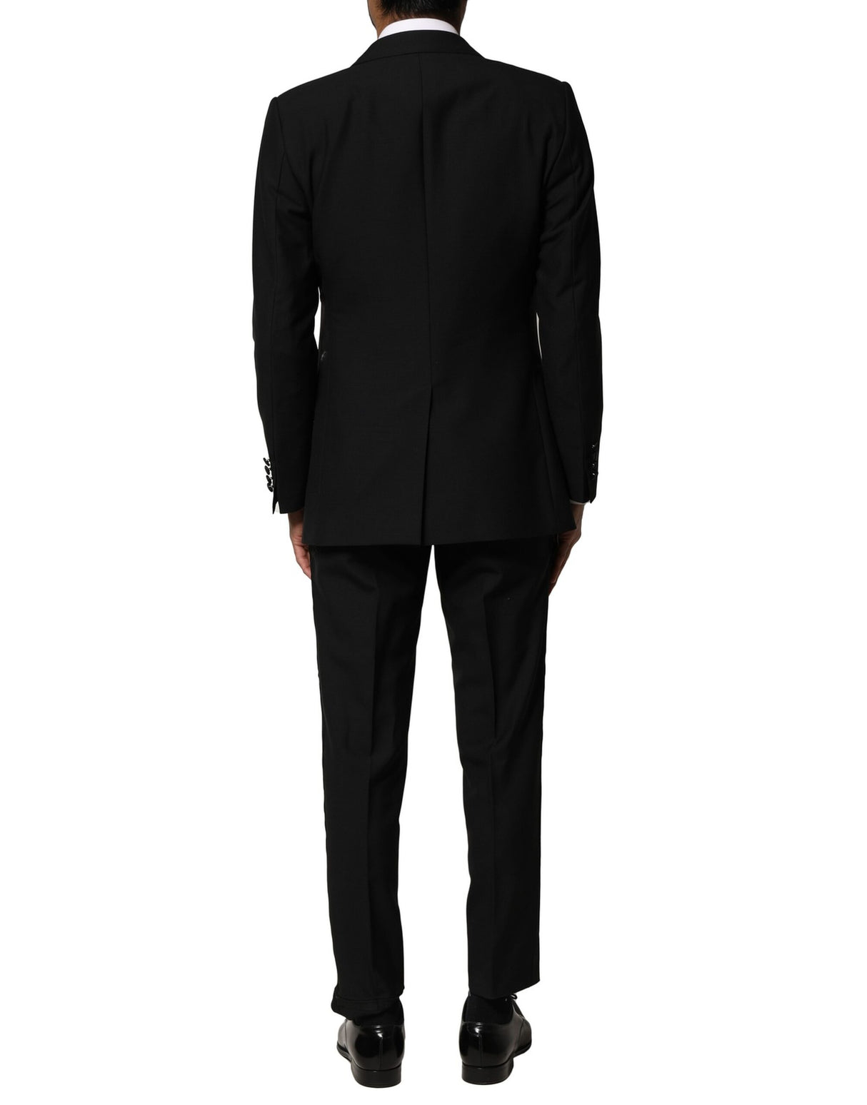 Dolce & Gabbana Black Wool 3 Piece Single Breasted Suit