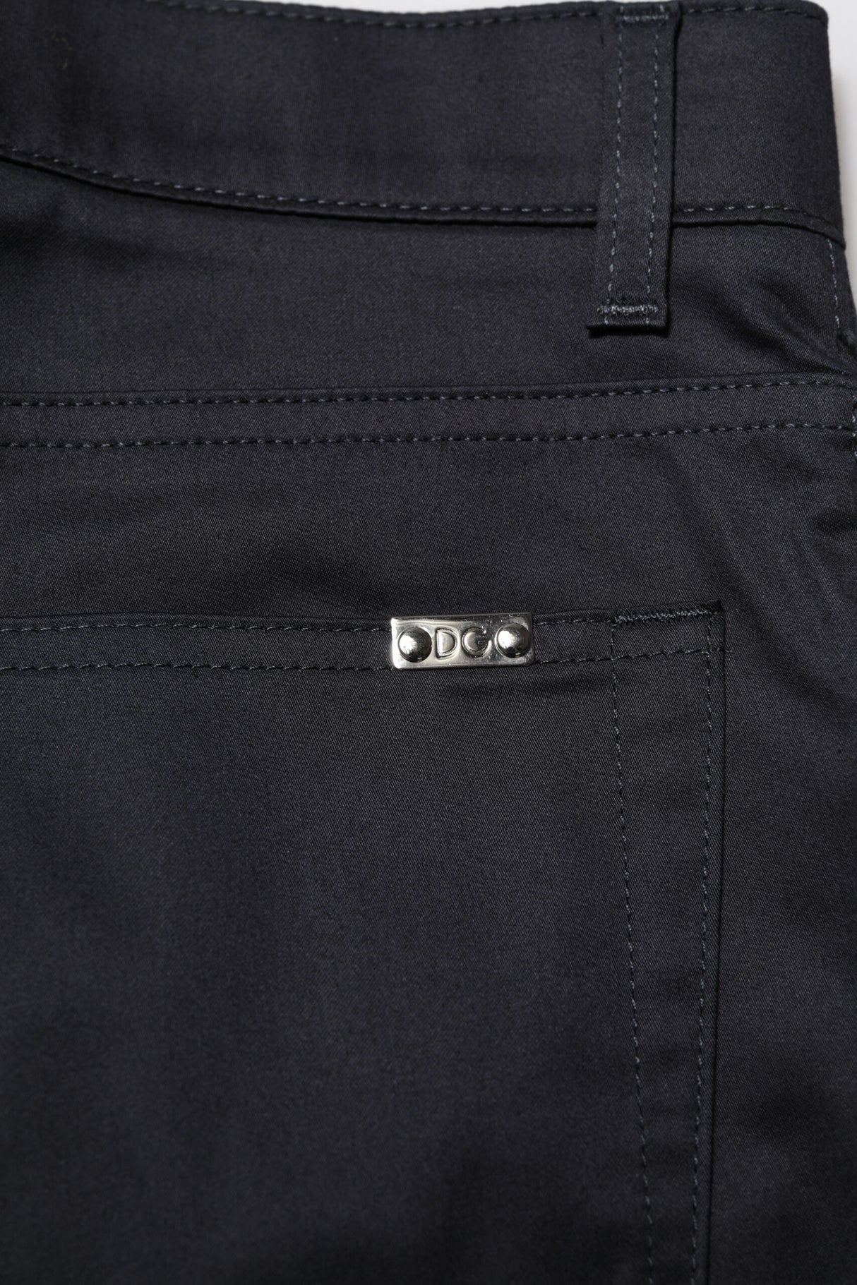 Dolce & Gabbana Black Cotton Skinny Mid Waist Pants