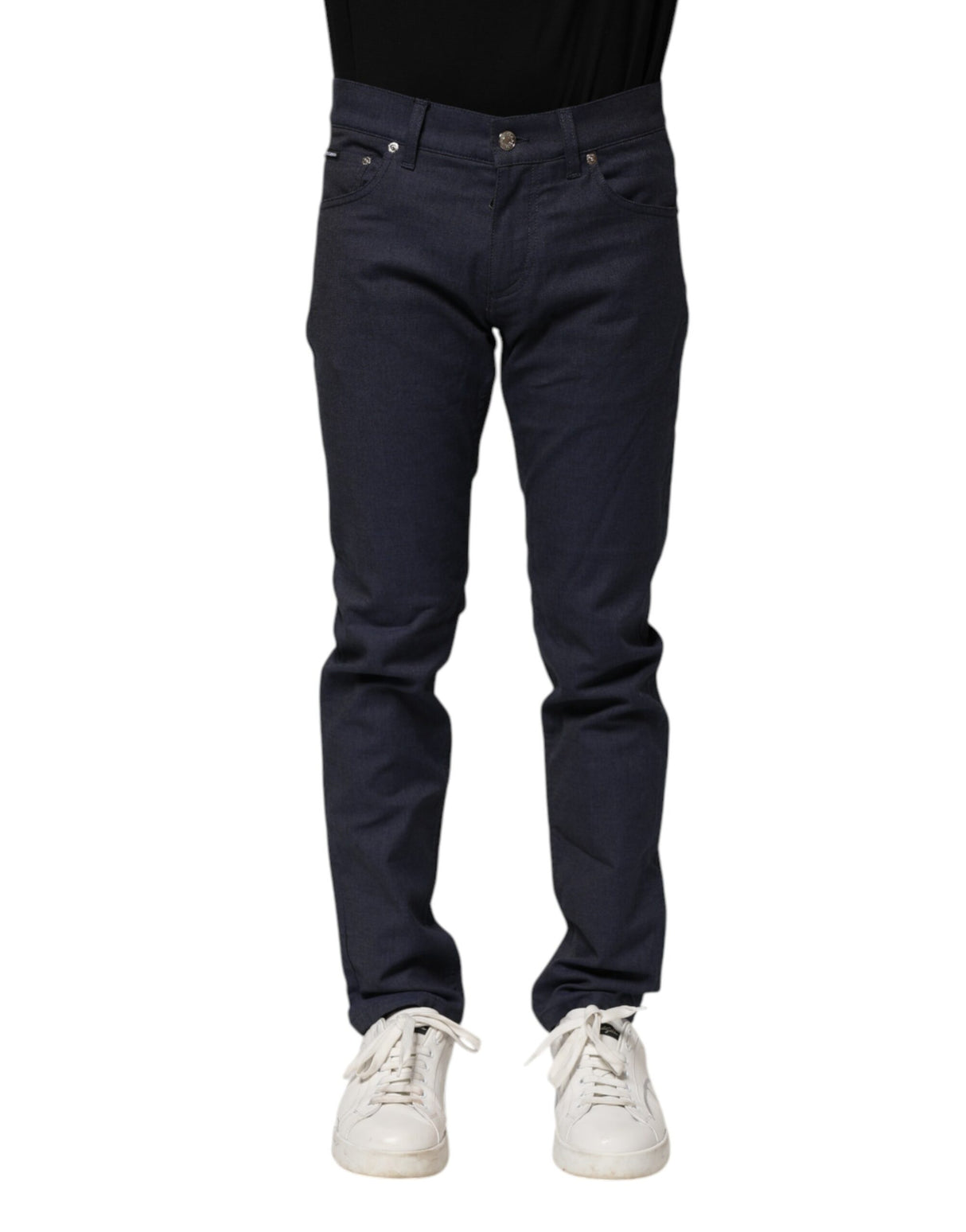 Dolce & Gabbana Dark Blue Cotton Skinny Denim Jeans
