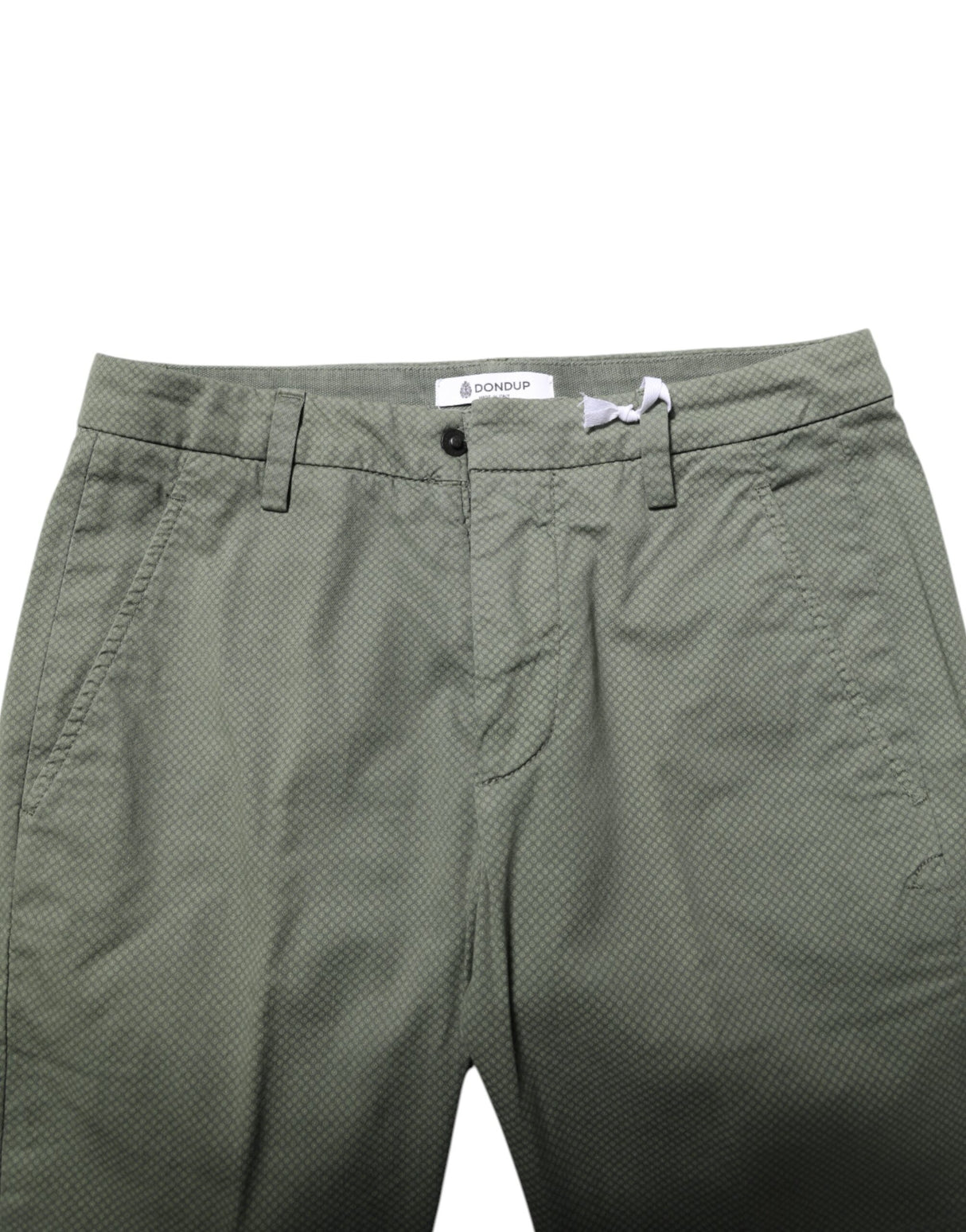 Dondup Green Mid Waist Skinny Fit Casual Pants