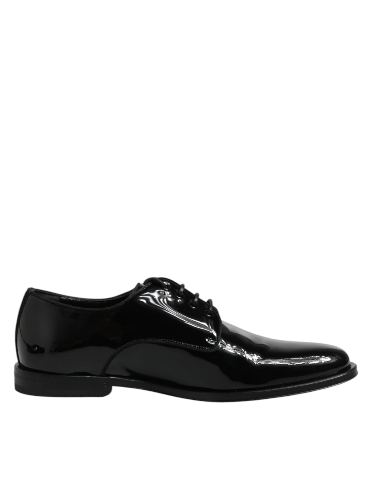 Dolce & Gabbana Black Patent Leather Derby Formal Dress Shoes