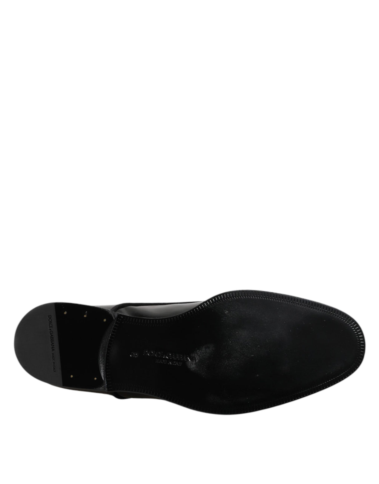 Dolce & Gabbana Black Patent Leather Derby Formal Dress Shoes