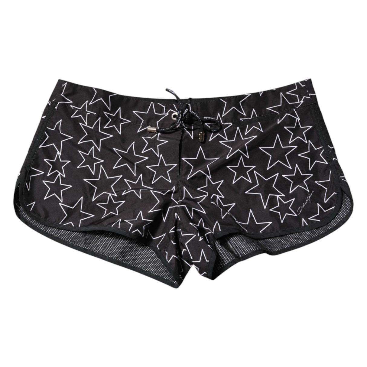 Dolce & Gabbana Black Star Print Beachwear Shorts Swimwear