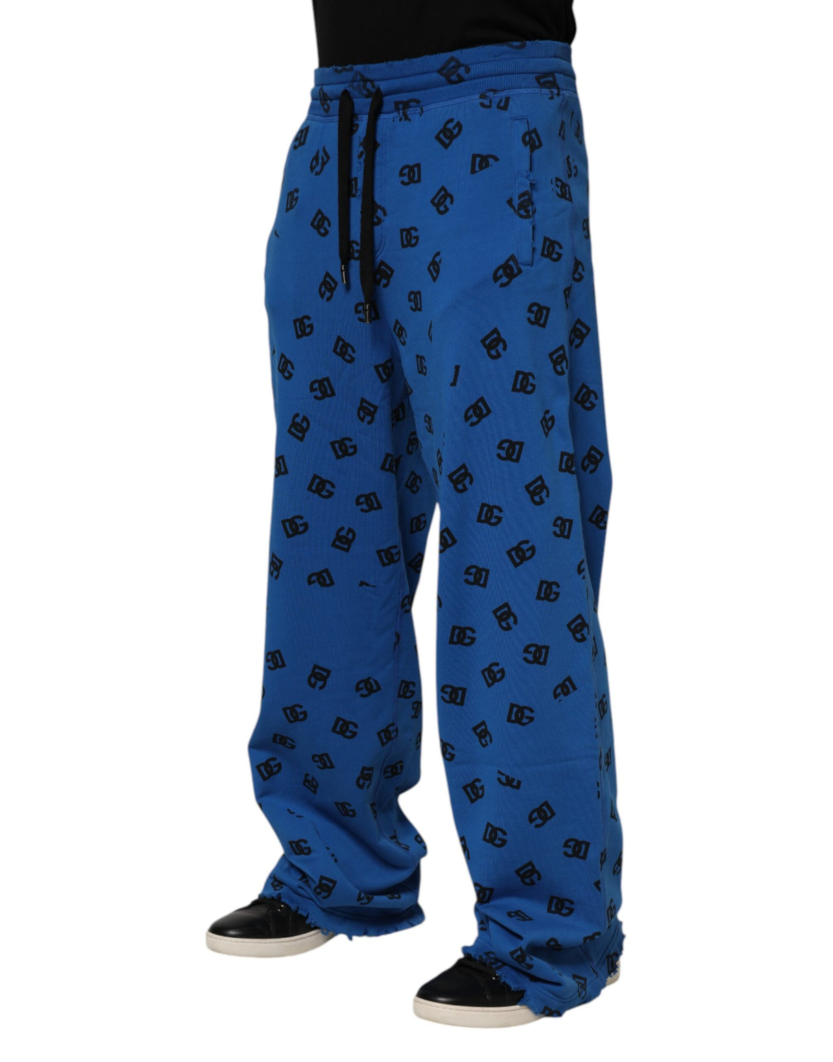Dolce & Gabbana Blue Logo Print Jogger Men Sweatpants Pants