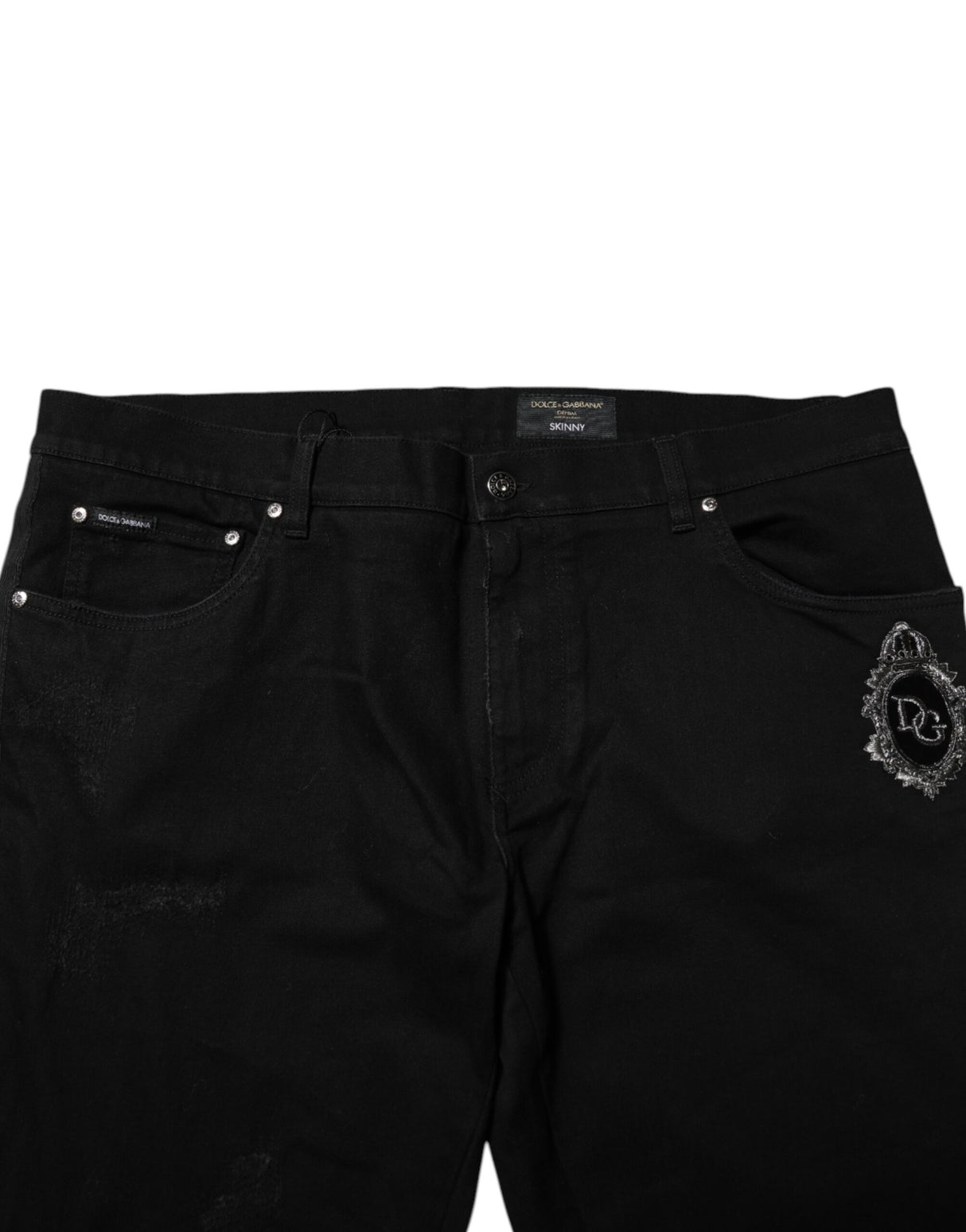 Dolce & Gabbana Black Cotton Skinny Men Denim Jeans