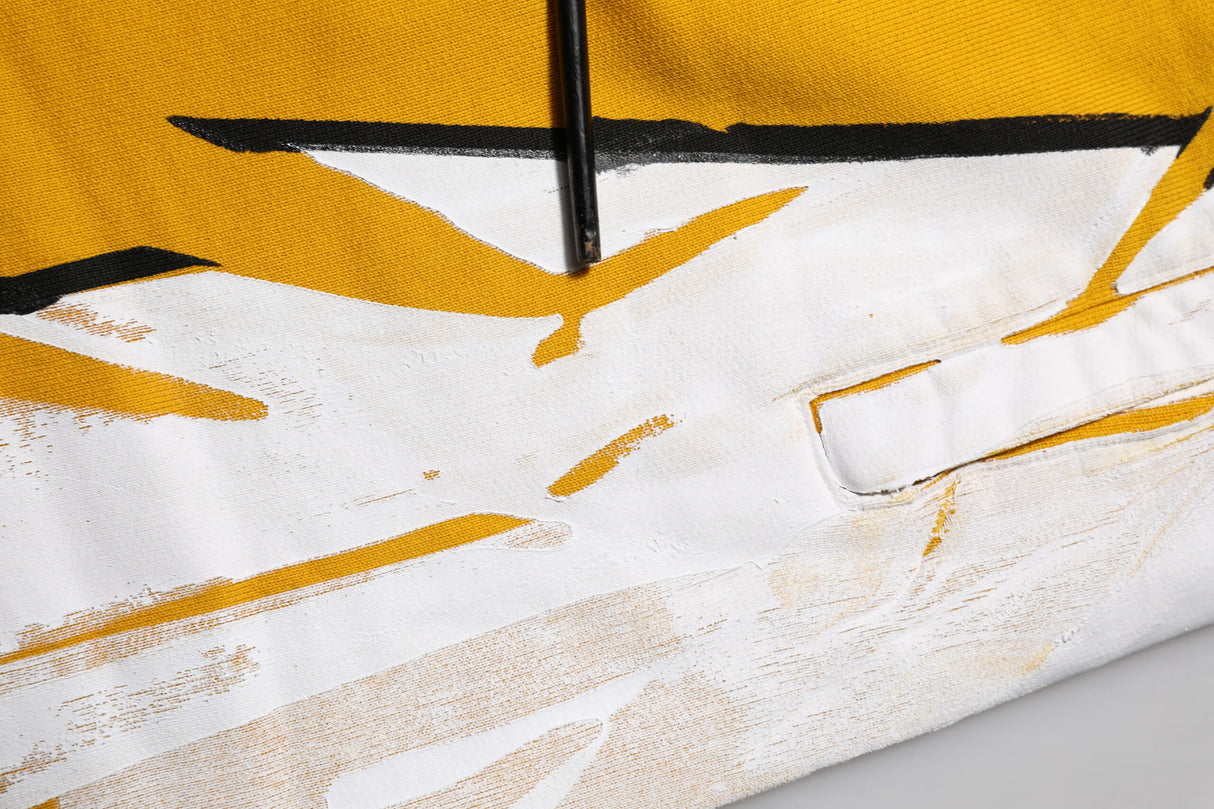 Dolce & Gabbana Yellow Cotton Printed Sweatpants Jogger Pants