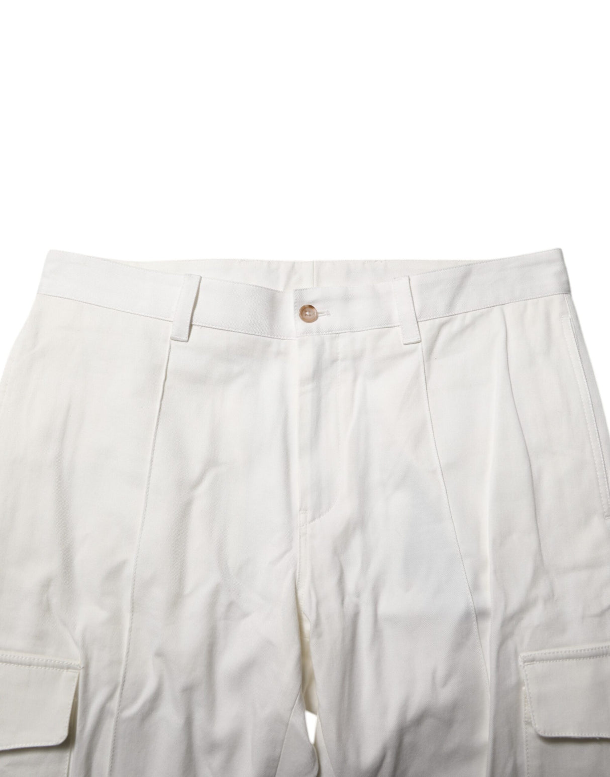 Dolce & Gabbana White Cotton Jogger Cargo Skinny Men Pants