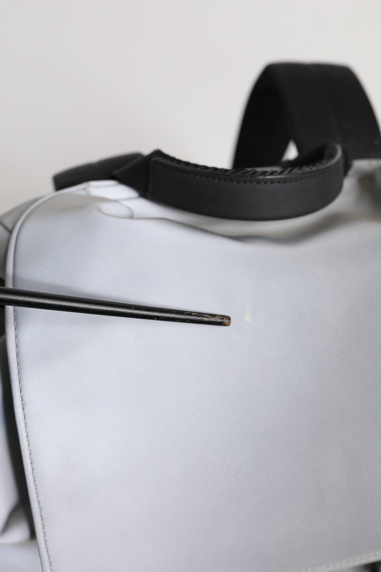 Dolce & Gabbana Gray Palermo Reflector Buckles Drawstring Backpack Bag